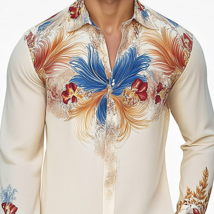 Men's Summer Shirt | Brightly Printed | Skin-Friendly Fabric | Short Sleeve Casual Shirt | Vibrant Colors | Versatile Style | Lightweight Breathable Material | Suitable for Beach, Barbecue, City Stroll | Various Sizes