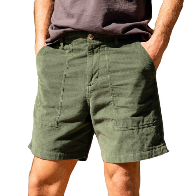Men's Corduroy Cargo Shorts | Casual Loose Fit | Multi-Pocket Design | Relaxed Vintage Style | Premium Fabric | Breathable & Durable | Ideal for Travel & Outdoor Adventures | Easy Care & Versatile | All-Day Comfort