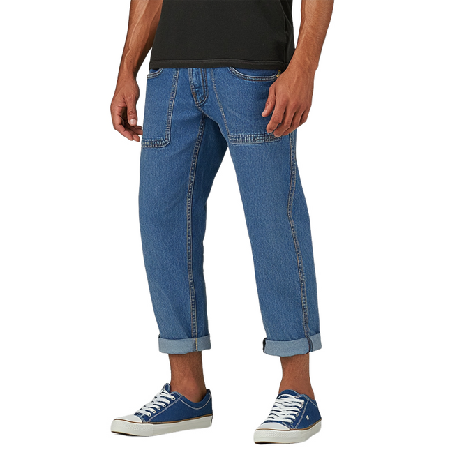 Men's Vintage Style Casual Jeans | Solid Color Denim Pants | Relaxed Fit | High-Quality Fabric | Classic Five-Pocket Design | Durable | Comfortable Wear | Multiple Sizes Available | Secure Zip & Button Closure