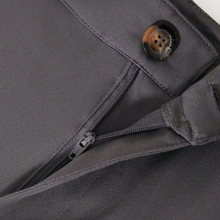 Men's Blended Suit Pants | Solid Color Tailored Fit | Elegant Formal Trousers | High-Quality Fabric | Timeless Design | Versatile Business Attire