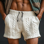Men's Solid Color Woven Casual Sports Shorts | Spring Fashion | Breathable Fabric | Relaxed Fit | Elastic Waistband | Durable Stitching | Versatile Style | Perfect for Casual Outings & Sport Activities