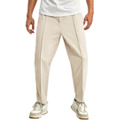 Solid Color Men's Casual Pants | Elastic Waist | Relaxed Fit | High-Quality Cotton Blend | Versatile Design | Multiple Pockets | Adjustable Drawstring | Comfortable Everyday Wear