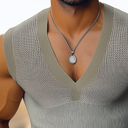 Men's Slim Fit Tank Top | Summer V-neck | Lightweight Breathable Fabric | Stylish Casual Wear