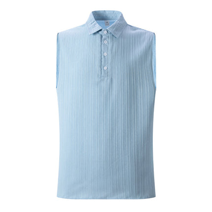 Men's Lapel Collar Solid Color Pullover Tank Top | Versatile & Stylish | High-Quality Fabric | Multiple Colors | Comfortable Fit | Easy Care | Ideal for Casual & Refined Looks