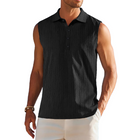 Men's Lapel Collar Solid Color Pullover Tank Top | Versatile & Stylish | High-Quality Fabric | Multiple Colors | Comfortable Fit | Easy Care | Ideal for Casual & Refined Looks