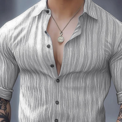 Men's Long Sleeve Shirt | Casual Comfort | Soft Breathable Material | Versatile Design | Durable Easy Care Fabric | Style with Trousers or Jeans