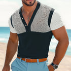 Men's V-Neck T-Shirt | Summer Short Sleeve | Comfortable Knitted Cotton | Casual Stylish Fit | Breathable Fabric | Sizes S-3XL | Versatile Men's Top