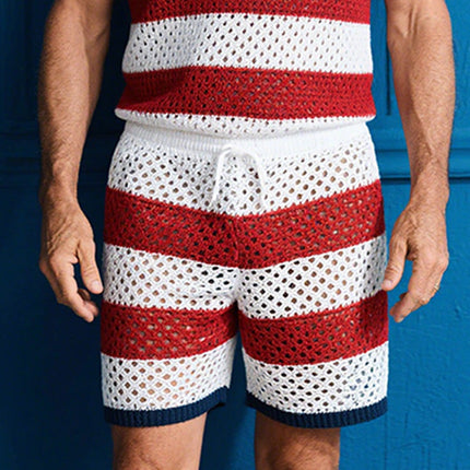 Men's Woven Casual Sports Shorts Set | Sleeveless Top | Spring Activewear | Lightweight Breathable Fabric | Elastic Waistband | Stylish Cut | Comfortable Fit