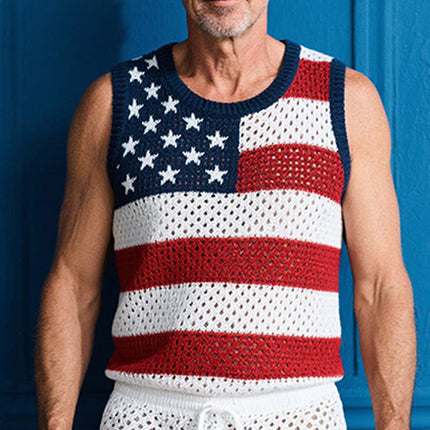 Men's Woven Casual Sports Shorts Set | Sleeveless Top | Spring Activewear | Lightweight Breathable Fabric | Elastic Waistband | Stylish Cut | Comfortable Fit