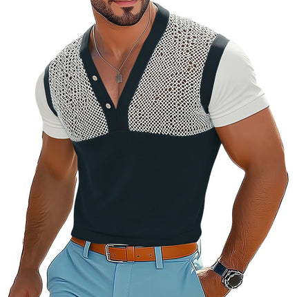 Men's V-Neck T-Shirt | Summer Short Sleeve | Comfortable Knitted Cotton | Casual Stylish Fit | Breathable Fabric | Sizes S-3XL | Versatile Men's Top