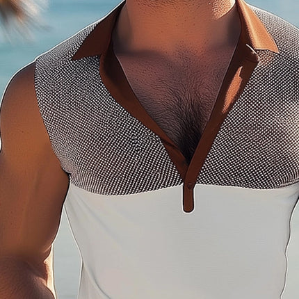 Men's Deep V Neck Tank Top | Summer Sleeveless | Lightweight & Breathable Fabric | Casual Beachwear