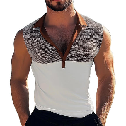 Men's Deep V Neck Tank Top | Summer Sleeveless | Lightweight & Breathable Fabric | Casual Beachwear