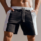 Men's Lace-Up Shorts | Black and White Textured Pattern | Fashionable & Comfortable | Adjustable Fit | Casual & Semi-Formal Wear | High-Quality Fabric | Modern Aesthetic