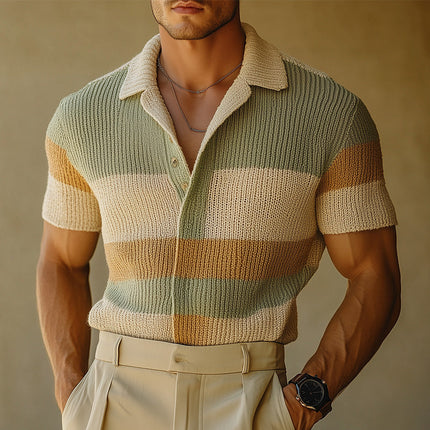 Men's Slim Fit Short Sleeve Shirt | Spring Fashion | Casual Woven Button-Down | Breathable Fabric | Versatile Style | Modern Design | Men's Apparel