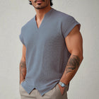 Men's Solid Color Textured T-Shirt | Summer Short-Sleeved | Casual Comfort | Breathable Fabric | Relaxed Fit | High-Quality Durable Material | Perfect for Outdoor Activities & Layering