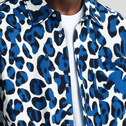 Men's Retro Leopard Print Jacket | Lightweight Sporty Outerwear | Spring Casual | Bold Statement Piece | Vintage Inspired Fashion | Trendy Design | Breathable Comfort | Durable Construction | Versatile Style