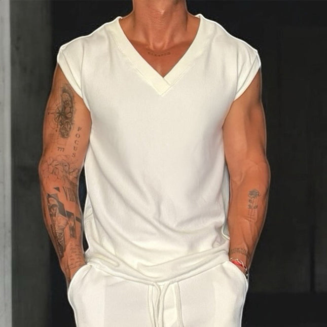 Men's V-Neck Tank Tops | Casual Solid Colors | Comfortable & Stylish | Modern Fit | Breathable Fabric | Versatile Wardrobe Essential | Perfect for Layering