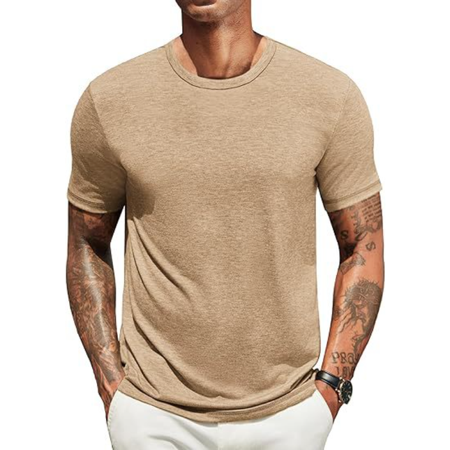 Men's Slim Fit T-Shirt | Premium Cotton | Breathable | Round Neck | Short Sleeve | Casual Style | Comfortable Fabric | Versatile Wardrobe Essential | Easy Care | Multiple Sizes & Colors