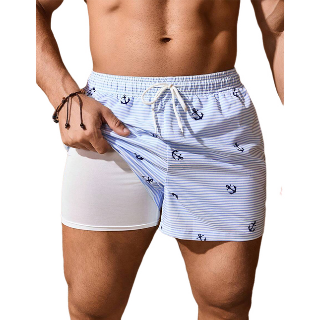 Men's Printed Beach Shorts | Summer Swimwear | Quick-Dry Fabric | Elastic Waistband | Vibrant Patterns | breathable material | Lightweight Casual Wear | Ideal for Pool or Shore | With Pockets