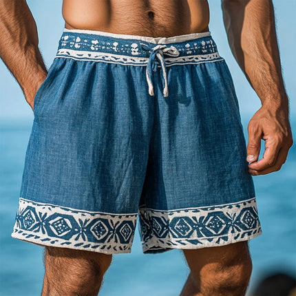 Men's Resort Printed Shorts | Casual Summer Style | Vibrant Patterns | Lightweight Breathable Fabric | Elastic Waistband with Drawstring | Side and Back Pockets | Stylish Comfortable Fit | Perfect for Beach & Pool