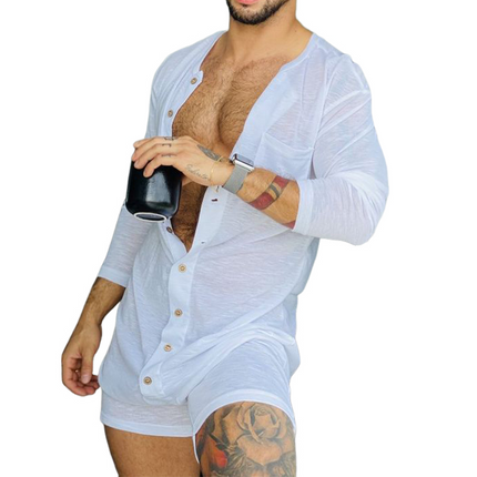Men's Loose Fit Jumpsuit | Casual Solid Color Design | High-Quality Fabric | Easy Care | Versatile Style | Comfort & Durability