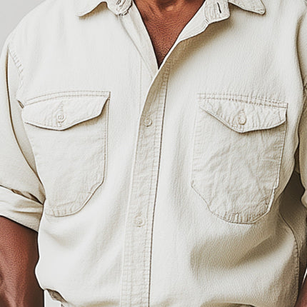 Men's Long Sleeve Shirt | Solid Color | Casual Sports Style | Breathable Fabric | Spring Wardrobe Essential | Versatile Fit | Easy Care | All-Season Wear