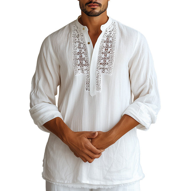 Men's Long Sleeve Shirt | Spring Fashion | Hollow Design | Casual Sportswear | Breathable Fabric | Versatile Style | Durable Construction | Comfortable & Modern | Ideal for Casual and Sports Outings