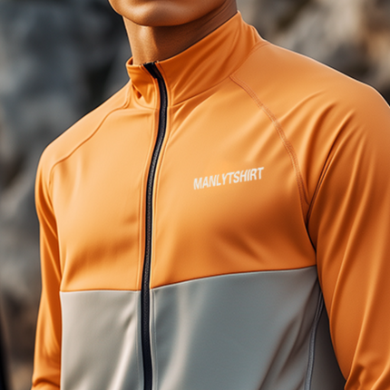 Men's Outdoor Jacket | Quick-Drying | Sun Protection | Stand Collar Zipper | Lightweight | Breathable | Long Sleeve | Elastic Cuffs | Moisture-Wicking | UV Blocking | Sizes S-3XL | Hiking Hiking