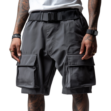 Men's Cargo Shorts | Casual Big Pocket | Regular Waist | Adjustable Drawstring | Lightweight Polyester Blend | Quick-Drying Fabric | Versatile Short Length | Outdoor & Travel | Available S-3XL | Stylish & Functional