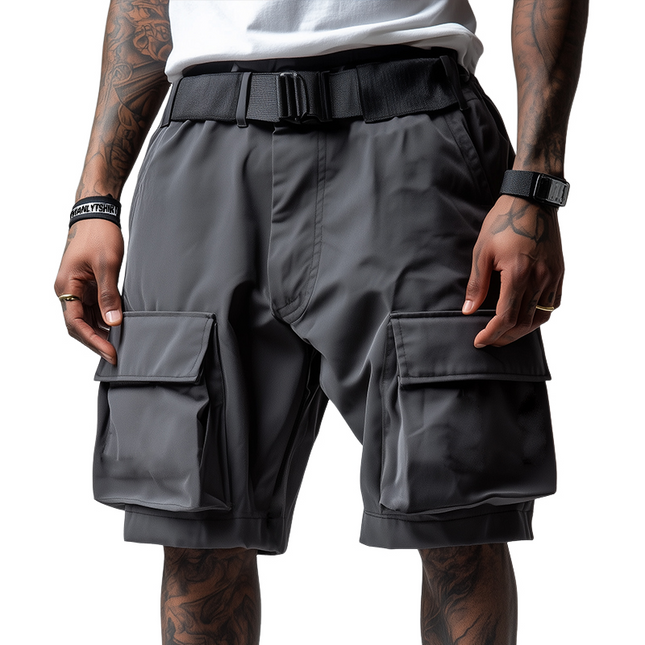 Men's Cargo Shorts | Casual Big Pocket | Regular Waist | Adjustable Drawstring | Lightweight Polyester Blend | Quick-Drying Fabric | Versatile Short Length | Outdoor & Travel | Available S-3XL | Stylish & Functional