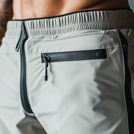Men's Quick-Drying Athleisure Shorts | Zippered Pockets | Elastic Waistband | Low Waist | Regular Length Above Knee | Moisture-Wicking Fabric | Sizes S to 3XL | Versatile Activewear