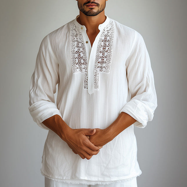 Men's Long Sleeve Shirt | Spring Fashion | Hollow Design | Casual Sportswear | Breathable Fabric | Versatile Style | Durable Construction | Comfortable & Modern | Ideal for Casual and Sports Outings
