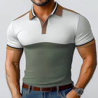 Men's Polo Shirt | Summer Business Colorblock | Slim Fit | Short Sleeve | Polo Collar | Breathable Cotton Polyester Blend | S-3XL | Versatile Office & Casual Wear