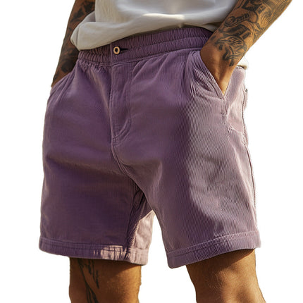 Men's Spring Corduroy Shorts | Retro Vintage Style | Lightweight Breathable Fabric | Tailored Fit | Versatile & Durable | Neutral Tones | Perfect for Casual or Dressy | Comfortable & Stylish