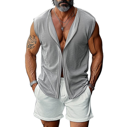 Men's Summer Vest and Shorts Set | Casual Basic Set | Lightweight Breathable Fabric | Stylish Comfortable Fit | Ideal for Hot Days | Versatile Colors | Durable Stitching | Trendy Summer Outfit