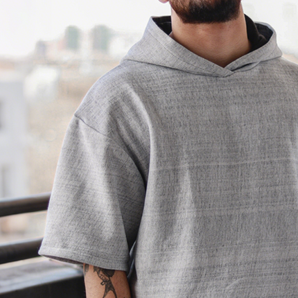 Men's Retro Linen T-Shirt | Hooded Short Sleeve | Casual Comfort | Breathable Summer Top | Vintage Style | Relaxed Fit | Sporty Hooded Design | Multiple Sizes | Lightweight Cool Shirt | For Beach or Casual Wear