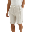 Men's Elastic Waist Shorts | Cotton Linen Blend | Comfortable Casual Fit | Breathable Lightweight Fabric | Adjustable Drawstring | Functional Pockets | Classic Style | Versatile Everyday Shorts