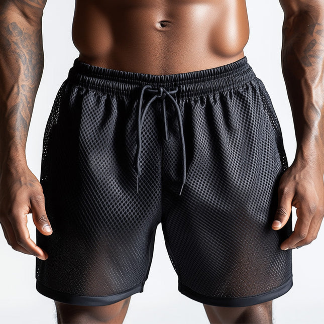 Men's Breathable Beach Shorts | Mesh Fabric | Quick-Drying | Elastic Waistband | Casual Wear | Spring Fashion
