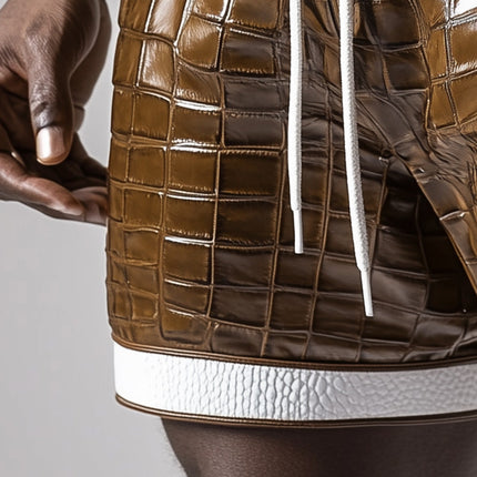 Men's Vintage Leather Shorts | Spring Fashion | Casual Sports Style | High-Quality Materials | Versatile Comfort | Timeless Design