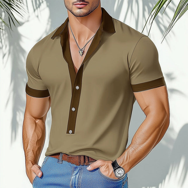 Men's T-Shirt | Summer Stretch Fit Short Sleeve | Breathable Lightweight Fabric | Cotton Elastane Blend | Moisture-Wicking | Casual Athletic Wear | Versatile Summer Top | M-3XL Sizes Available