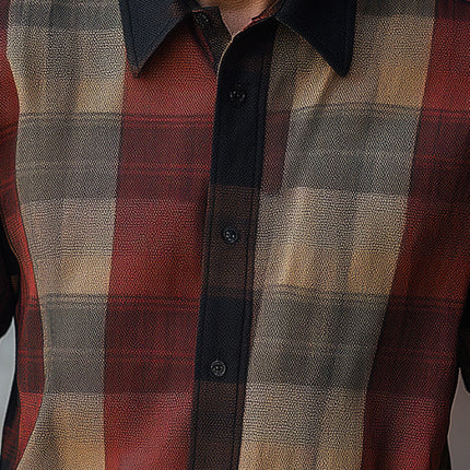 Men's Retro Plaid Short Sleeve Shirt | Spring Fashion | Vintage Style | Lightweight Breathable Fabric | Classic Button-Down Design | Comfortable Warm Weather Wear | Versatile Casual or Smart Outfit