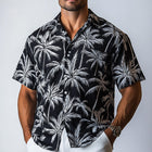 Men's Spring Cotton Linen Shirt | Short Sleeve | Printed Pattern | Casual & Breathable | Lightweight | Elegant Design | Comfortable Fit | Durable Construction | Versatile Wardrobe Essential