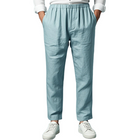 Men's Cotton Linen Pants | Elastic Waist | Spring Summer Fashion | Classic Casual Style | Lightweight Breathable Fabric | Comfortable Fit | Versatile Design | Essential Wardrobe Staple with Pockets