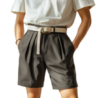 Men's Slim Fit Suit Shorts | Casual Breathable Cotton Blend | Tailored Style With Pockets | Multiple Colors & Sizes | Easy Care | Premium Quality | Versatile Warm Weather Wardrobe Essential