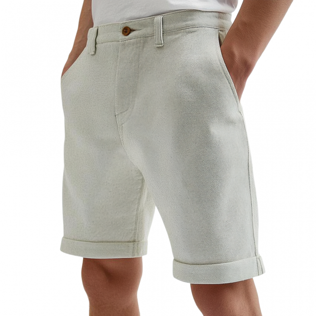 Men's Cotton Twill Slim Shorts | Casual Breathable Comfort | High-Quality Fabric | Slim Fit Design | Versatile Style | Practical Pockets | Classic Colors | Easy Care | Sizes Available | Fashion-Forward Shorts