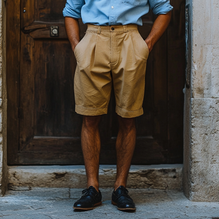 Men's Breathable Cotton Shorts | Slim Fit Tailored Style | Casual Suit Design | Multiple Colors | Versatile & Stylish | Comfortable Summer Wear | High-Quality Fabric | Functional Pockets | Easy Care
