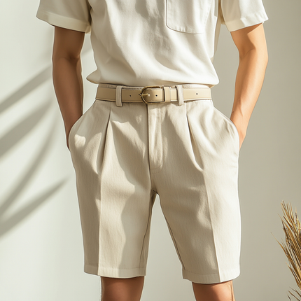 Men's Slim Fit Suit Shorts | Breathable Cotton Blend | Casual Tailored Style | Lightweight Summer Shorts | Functional Pockets | Versatile Colors | Easy Care | Available in Multiple Sizes