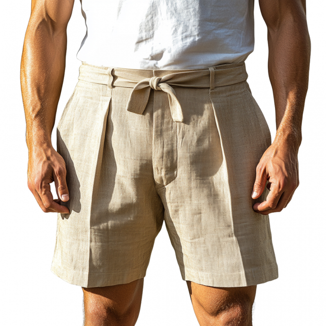 Men's Slim Fit Suit Shorts | Breathable Cotton Blend | Casual Summer Style | Belt Included | Lightweight & Comfortable | High-Quality Fabric | Functional Pockets | Multiple Colors & Sizes | Machine Washable