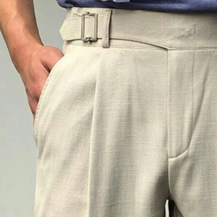 Men's Slim Fit Suit Shorts | Casual Breathable Cotton Linen | Crisp Finish | Elegant Design | Functional Pockets | Versatile Colors | Easy Care | Summer Wardrobe Essential
