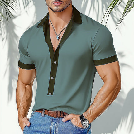 Men's T-Shirt | Summer Stretch Fit Short Sleeve | Breathable Lightweight Fabric | Cotton Elastane Blend | Moisture-Wicking | Casual Athletic Wear | Versatile Summer Top | M-3XL Sizes Available